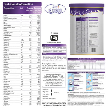 Mms Lbw Milk Formula For Preterm &L Ow Birth Weight Babies | Essential Nutrients & Vitamins 400 Gm