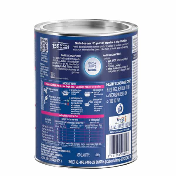Nestle Lactogen Pro 1 Infant Formula (Upto 6 Months) Tin 400Gm