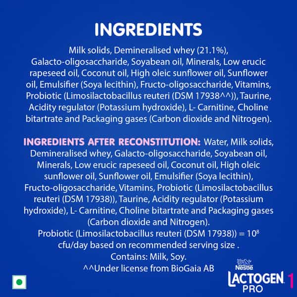 Nestle Lactogen Pro 1 Infant Formula Up To 6 Months With Probiotic And Prebiotics Box Of 400Gm