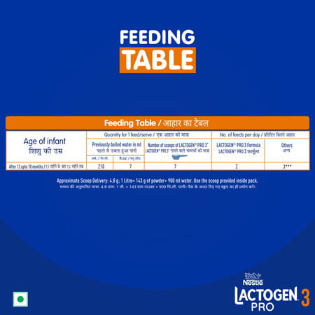 Nestle Lactogen Pro 3 Follow-Up Formula Powder After 12 Months Up To 18 Months Box Of 400gm