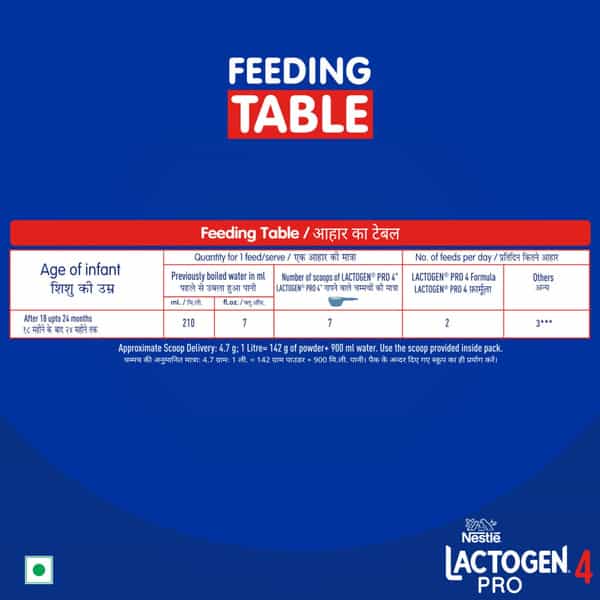 Nestle Lactogen Pro 4 Follow Up Formula Powder After 18 Months Up To 24 Months Box Of 400Gm