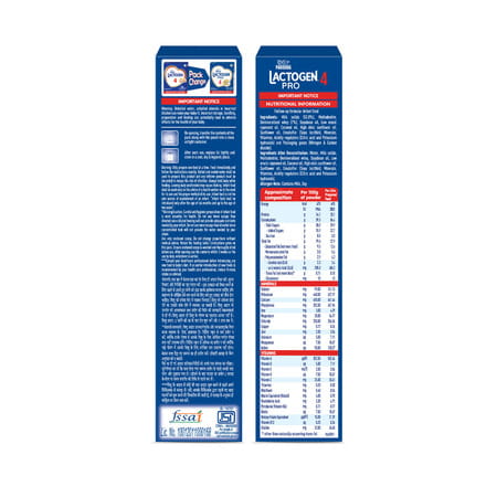 Nestle Lactogen Pro 4 Follow Up Formula Powder After 18 Months Up To 24 Months Box Of 400gm