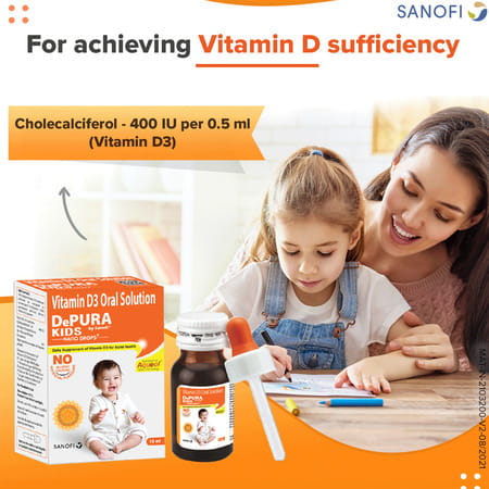 Depura Kids 400 Iu/0.5ml Vitamin D3 Oral Drops 15ml Dropper For Appropriate Dosage