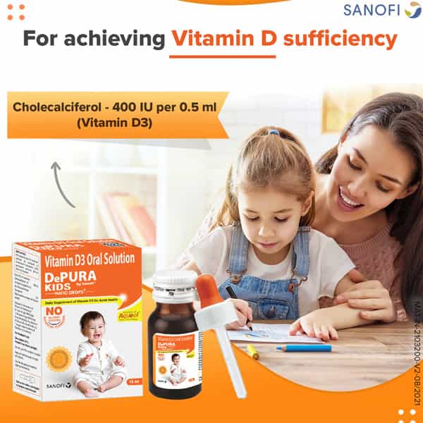 Depura Kids 400Iu | Vitamin D3 Nano Drops | 15 Ml