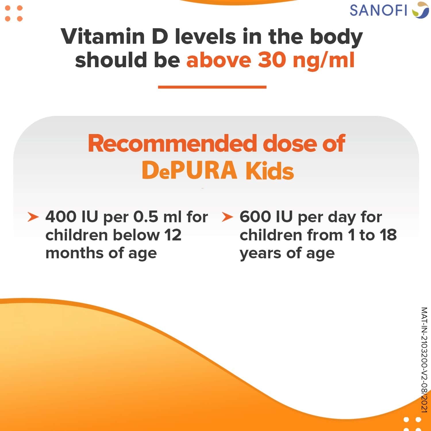 Buy DEPURA KIDS, NANO VITAMIN D3 DROPS FOR KIDS, 400 UI PER 0.5 ML