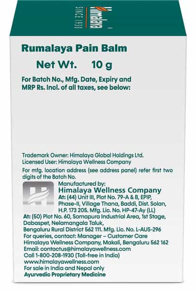 Himalaya Rumalaya With Mint Bottle Of 10Gm Pain Balm