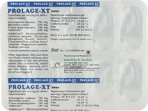 Prolage Xt Strip Of 10 Tablets