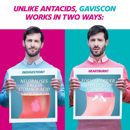 Gaviscon Heartburn & Indigestion Relief Suspension | Peppermint | Bottle | 150 Ml