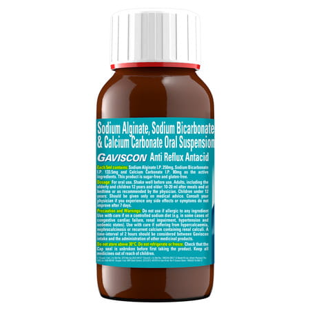 Gaviscon Heartburn & Indigestion Relief Suspension | Peppermint | Bottle | 150 Ml