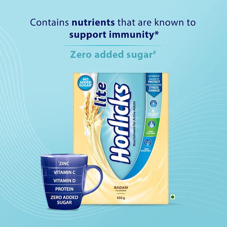 Horlicks Lite Badam Flavour Refill 450 Gm