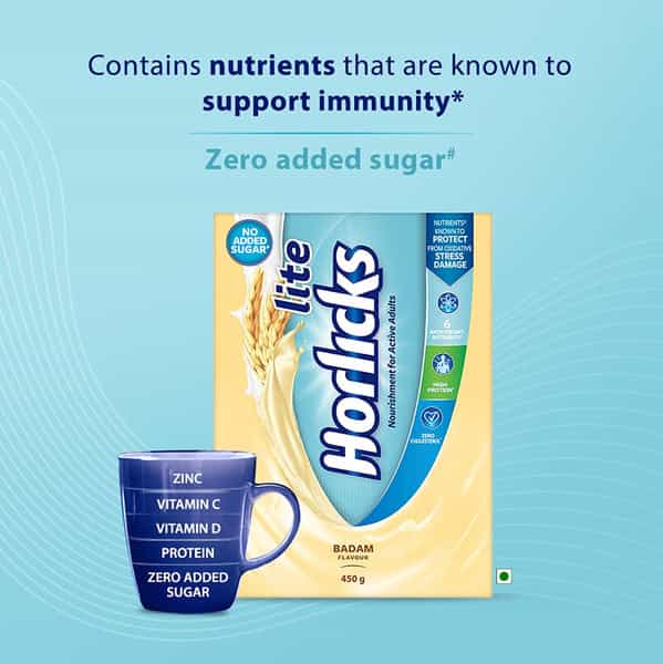 Horlicks Lite Badam Flavour Refill 450 Gm