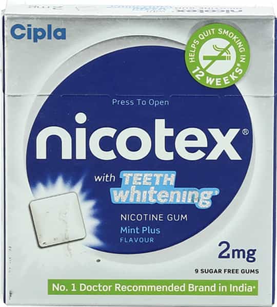 Nicotex 2Mg Nicotine Gums Sugar Free Strip Of 9 'S