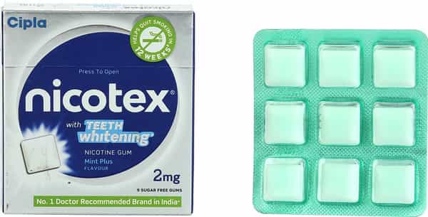 Nicotex 2Mg Nicotine Gums Sugar Free Strip Of 9 'S