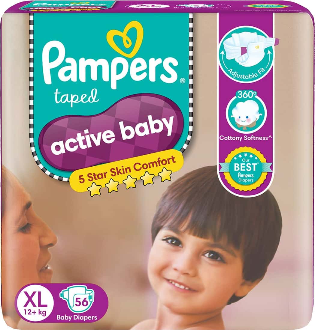 Buy PAMPERS ACTIVE BABY XL 56`S Online Get Upto 60% OFF at PharmEasy