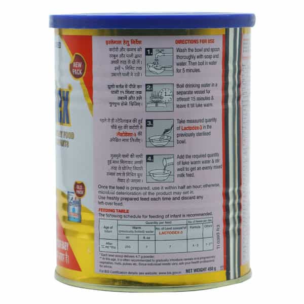 Lactodex 3 Follow Up Formula Powder Tin Of 450 Gm