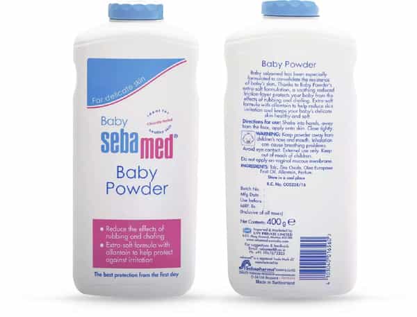 Sebamed Baby Powder | With Olive Oil And Allantoin | For Delicate Skin | 400 Gm