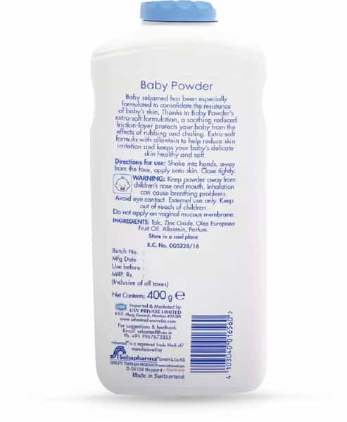 Sebamed Baby Powder | With Olive Oil And Allantoin | For Delicate Skin | 400 Gm