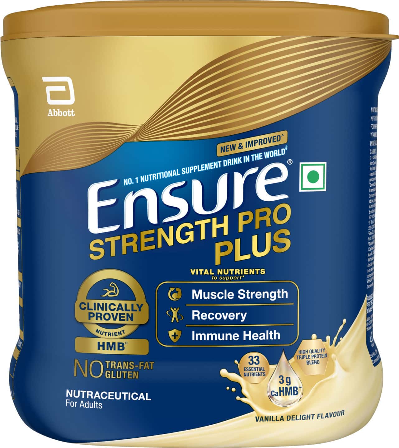 Ensure Strength Pro Plus | High Protein Nutritional Drink For Adults | Vanilla Delight | Jar 400 Kg