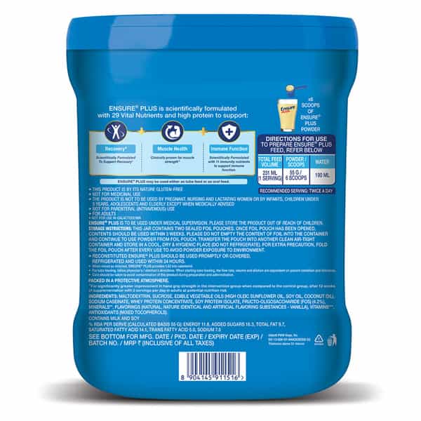 Ensure Plus Vanilla Nutrition Drink Jar Of 1 Kg