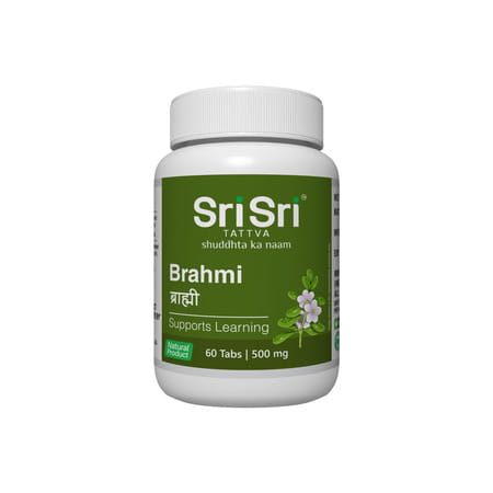 Sri Sri Tattva Brahmi - Memory Enhancer | Ayurvedic Natural Product | 60 Tabs | 500 Mg