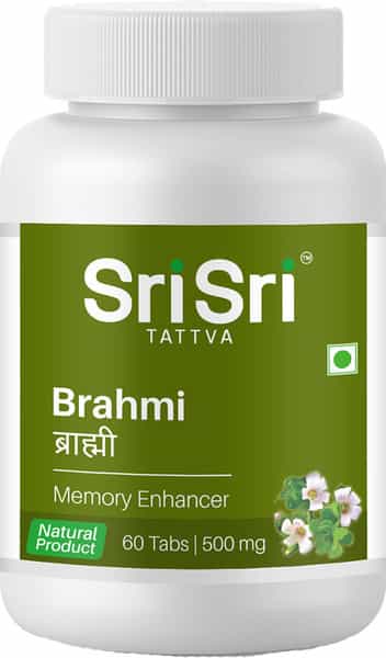 Sri Sri Tattva Brahmi - Memory Enhancer | Ayurvedic Natural Product | 60 Tabs | 500 Mg