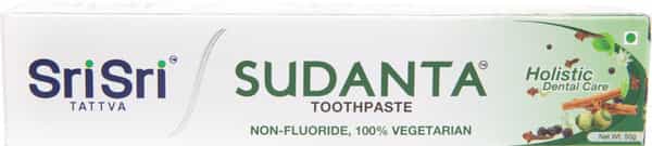 Sri Sri Tattva Sudanta Original Toothpaste - Non - Fluoride - 100% Vegetarian | 50 G