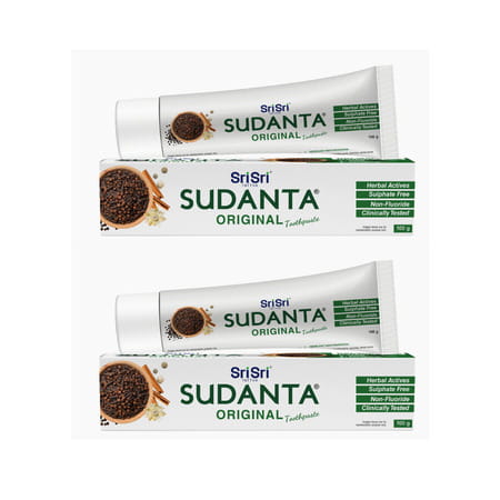 Sri Sri Tattva Sudanta Original Toothpaste - Non - Fluoride - 100% Vegetarian | 100 G