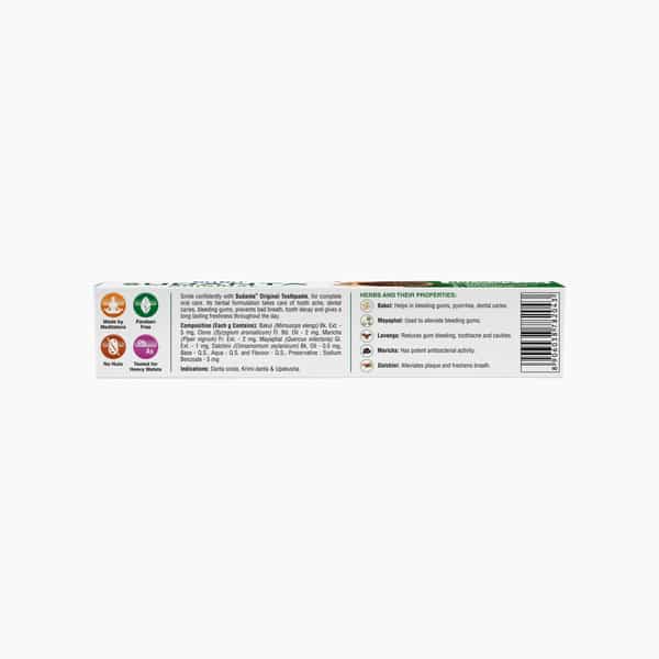 Sri Sri Tattva Sudanta Original Toothpaste - Non - Fluoride - 100% Vegetarian | 100 G