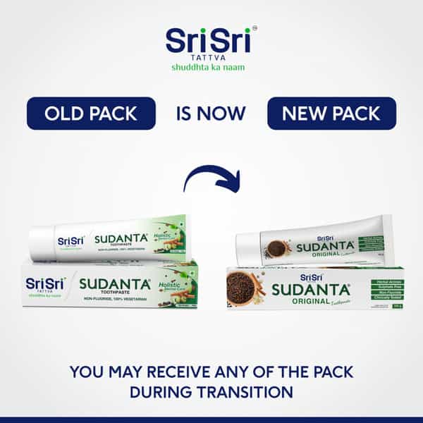 Sri Sri Tattva Sudanta Original Toothpaste - Non - Fluoride - 100% Vegetarian | 100 G