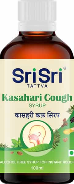 Sri Sri Tattva Kasahari Cough Syrup | Supports Throat Comfort & Respiratory Wellness | 100Ml