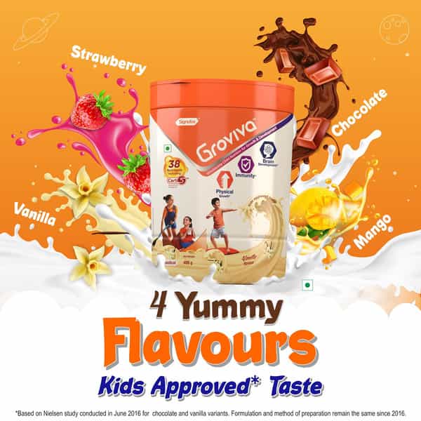 Groviva Vanilla Child Nutrition Supplement Jar Of 400 G