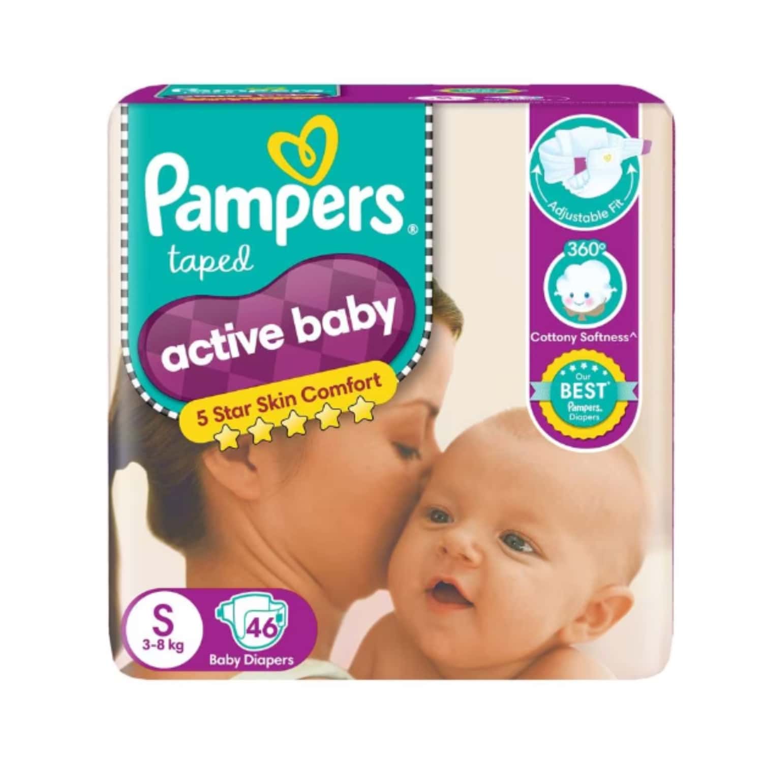 Pampers Baby Dry Diapers Small 46'S