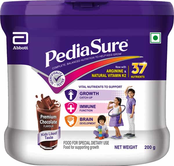 Pediasure Complete Balanced Nutrition To Help Kids Growth Chocolate Jar 200 Gm