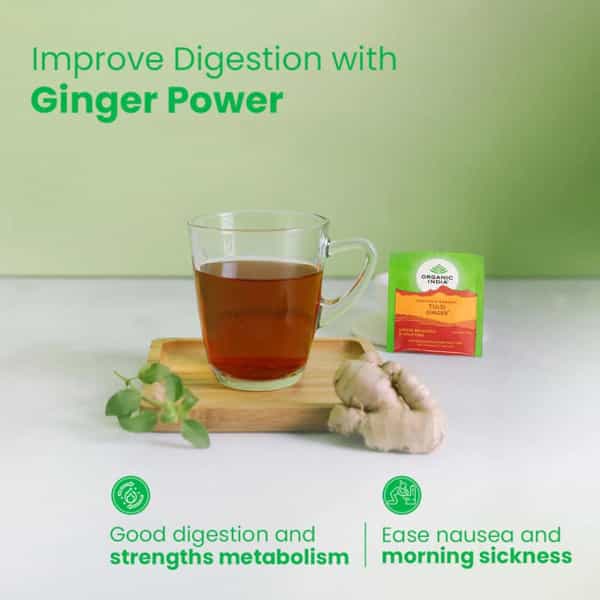 Organic India Tulsi Ginger Tea Bag 25'S