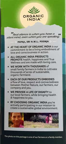 Organic India Tulsi Brahmi Tea Bag 25'S