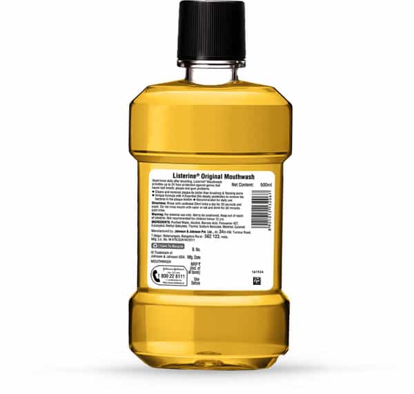 Listerine Original Mouthwash Bottle Of 500 Ml