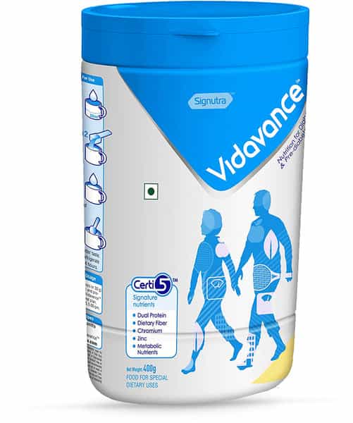 Vidavance Vanilla Flavour | Nutrition For Diabetes & Pre-Diabetes | Jar Of 400 Gm