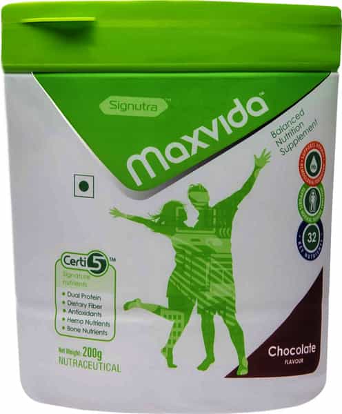 Maxvida Balanced Chocolate Nutrition Supplement Jar Of 200 G