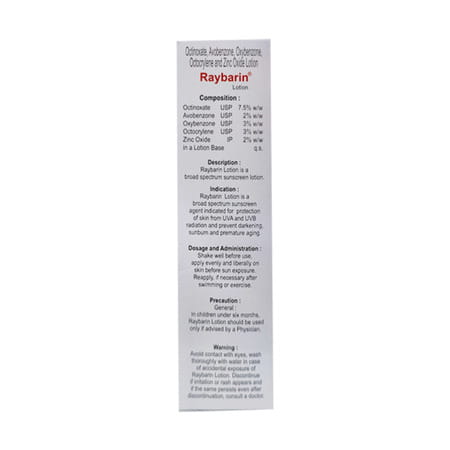Raybarin Spf 30 Bottle Of 100ml Sunscreen Lotion