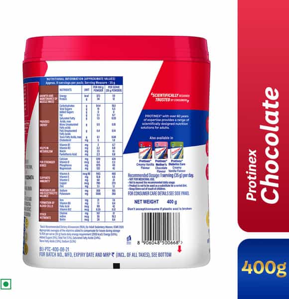 Protinex Nutritional Drink Mix For Adults For Everyday With High Protein Rich Chocolate 400G