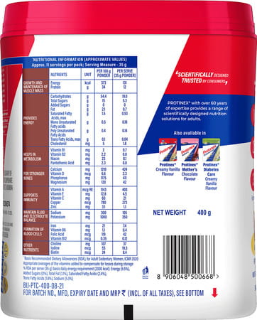 Protinex Nutritional Drink Mix For Adults For Everyday With High Protein Rich Chocolate 400g