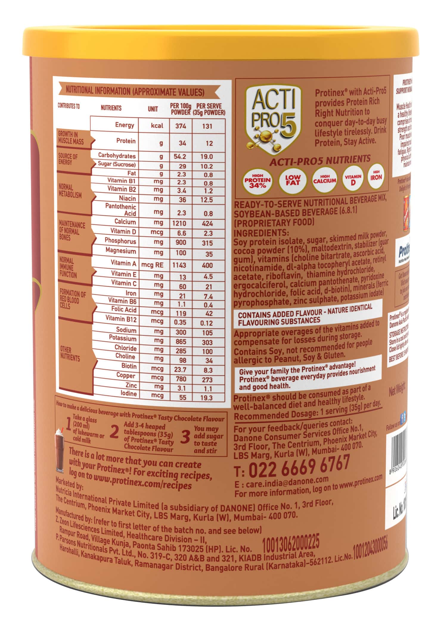 Protinex Tasty Chocolate Nutrition Drink Tin of 400 G