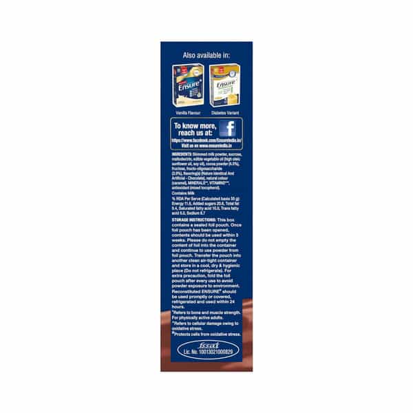 Ensure Balanced Nutrition For Adults Chocolate Flavour With Hbm Box Of 200 Gm