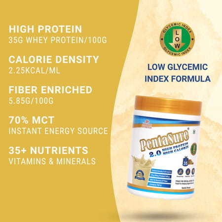 Pentasure 2.0 High Protein High Calorie | Vanilla Flavour |Weight Gainer | 400gm