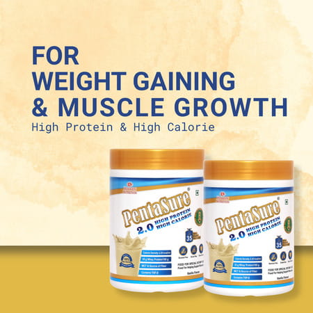 Pentasure 2.0 High Protein High Calorie | Vanilla Flavour |Weight Gainer | 400gm