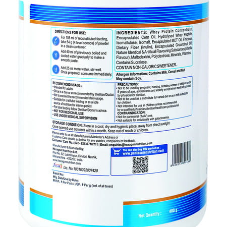 Pentasure 2.0 High Protein High Calorie | Weight Gain Supplement | Vanilla Flavour | Jar | 400 Gm