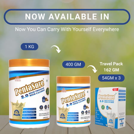 Pentasure 2.0 High Protein High Calorie | Weight Gain Supplement | Vanilla Flavour | Jar | 400 Gm