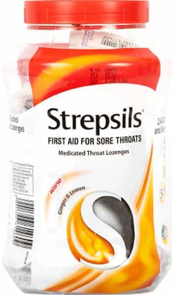 Strepsils Warm Ginger And Lemon Flavour Lozenges 200'S