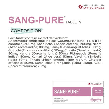 Sang Pure Strip Of 10 Tablets (Pack Of 3)