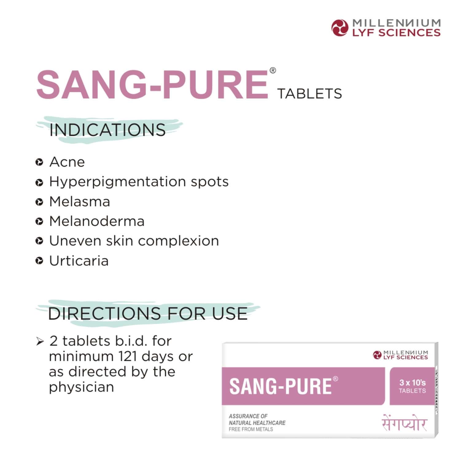 SANG PURE STRIP OF 10 TABLETS (PACK OF 3)